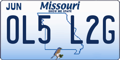 MO license plate OL5L2G