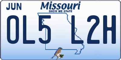 MO license plate OL5L2H