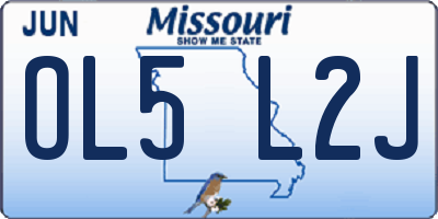 MO license plate OL5L2J