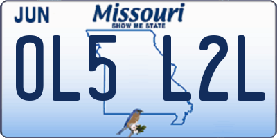 MO license plate OL5L2L