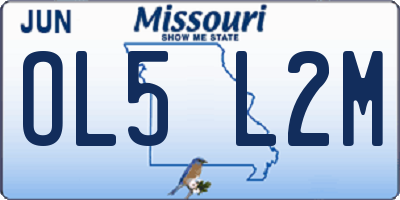 MO license plate OL5L2M