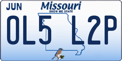 MO license plate OL5L2P