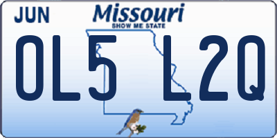 MO license plate OL5L2Q