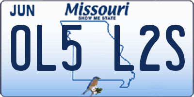 MO license plate OL5L2S