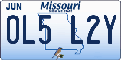 MO license plate OL5L2Y