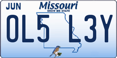 MO license plate OL5L3Y