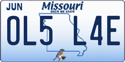 MO license plate OL5L4E