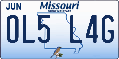 MO license plate OL5L4G