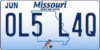 MO license plate OL5L4Q