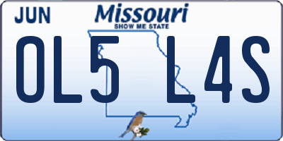 MO license plate OL5L4S