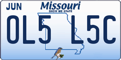 MO license plate OL5L5C
