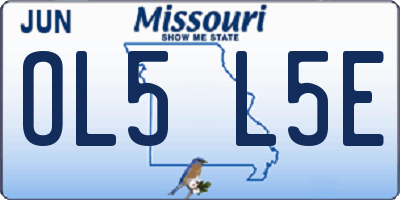 MO license plate OL5L5E