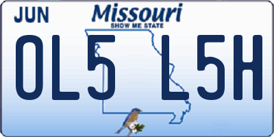 MO license plate OL5L5H