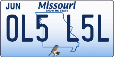 MO license plate OL5L5L