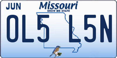 MO license plate OL5L5N