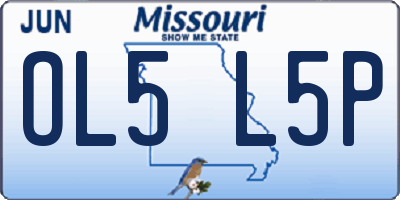 MO license plate OL5L5P