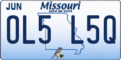 MO license plate OL5L5Q