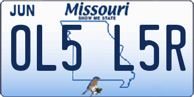 MO license plate OL5L5R