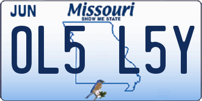 MO license plate OL5L5Y