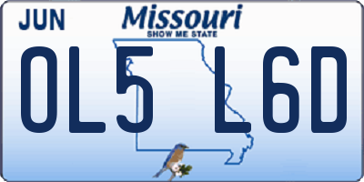 MO license plate OL5L6D