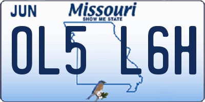 MO license plate OL5L6H