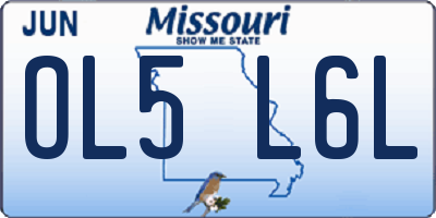 MO license plate OL5L6L