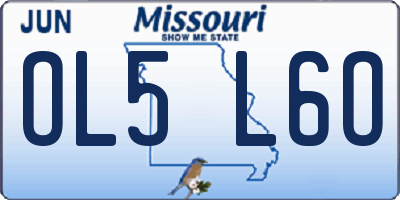 MO license plate OL5L6O