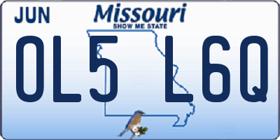 MO license plate OL5L6Q