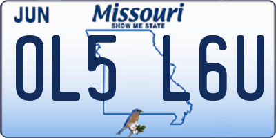 MO license plate OL5L6U