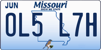 MO license plate OL5L7H