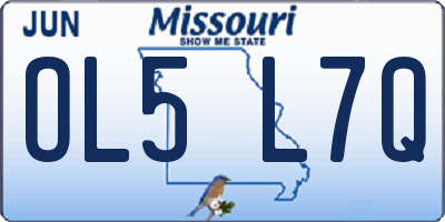 MO license plate OL5L7Q