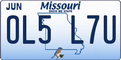 MO license plate OL5L7U