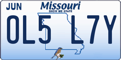 MO license plate OL5L7Y
