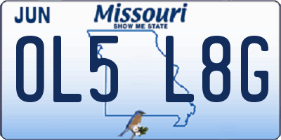 MO license plate OL5L8G