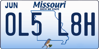 MO license plate OL5L8H
