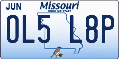 MO license plate OL5L8P