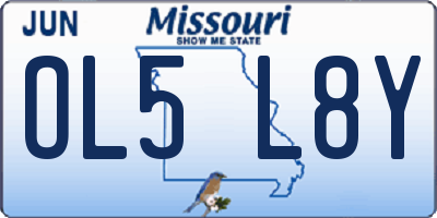 MO license plate OL5L8Y