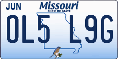 MO license plate OL5L9G