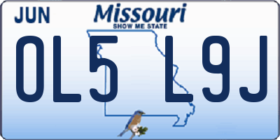 MO license plate OL5L9J