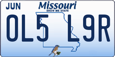 MO license plate OL5L9R