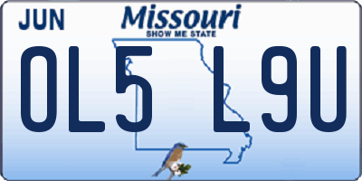 MO license plate OL5L9U