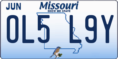 MO license plate OL5L9Y