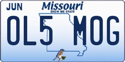 MO license plate OL5M0G