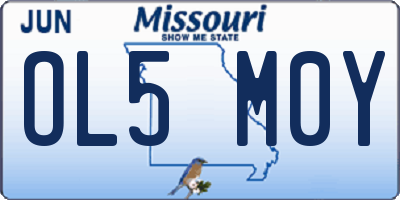 MO license plate OL5M0Y