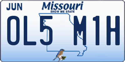 MO license plate OL5M1H
