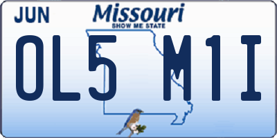 MO license plate OL5M1I