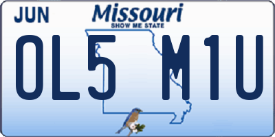 MO license plate OL5M1U