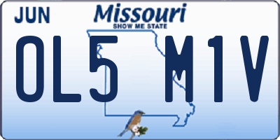 MO license plate OL5M1V