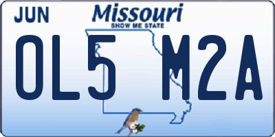 MO license plate OL5M2A