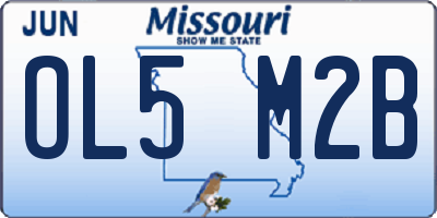 MO license plate OL5M2B
